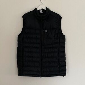 Mountain Hardwear Men's Black Puffer Vest Insulated Outdoor Gilet Size L